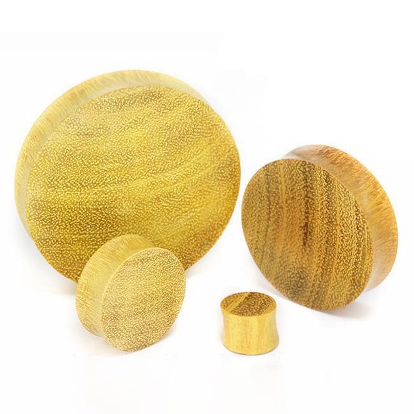 Plug made of jackfruit wood Piercings