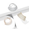 Layered ring with gemstones Body Jewelry