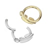 Hinged ring made of titanium with a front-facing leaf Body Piercing