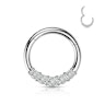 Hinged ring made of surgical steel with five gemstones Piercings