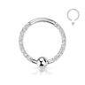 Titanium captive bead ring with front facing stones on each side Piercings