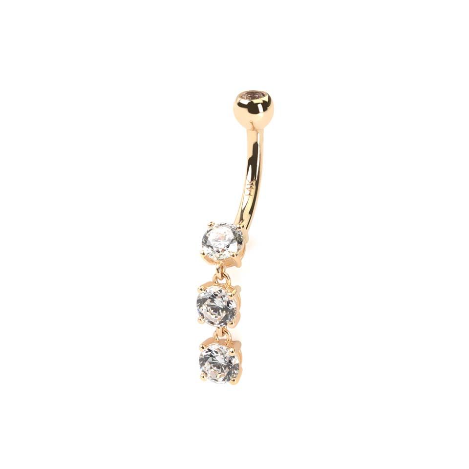 Belly button rings real gold hot sale