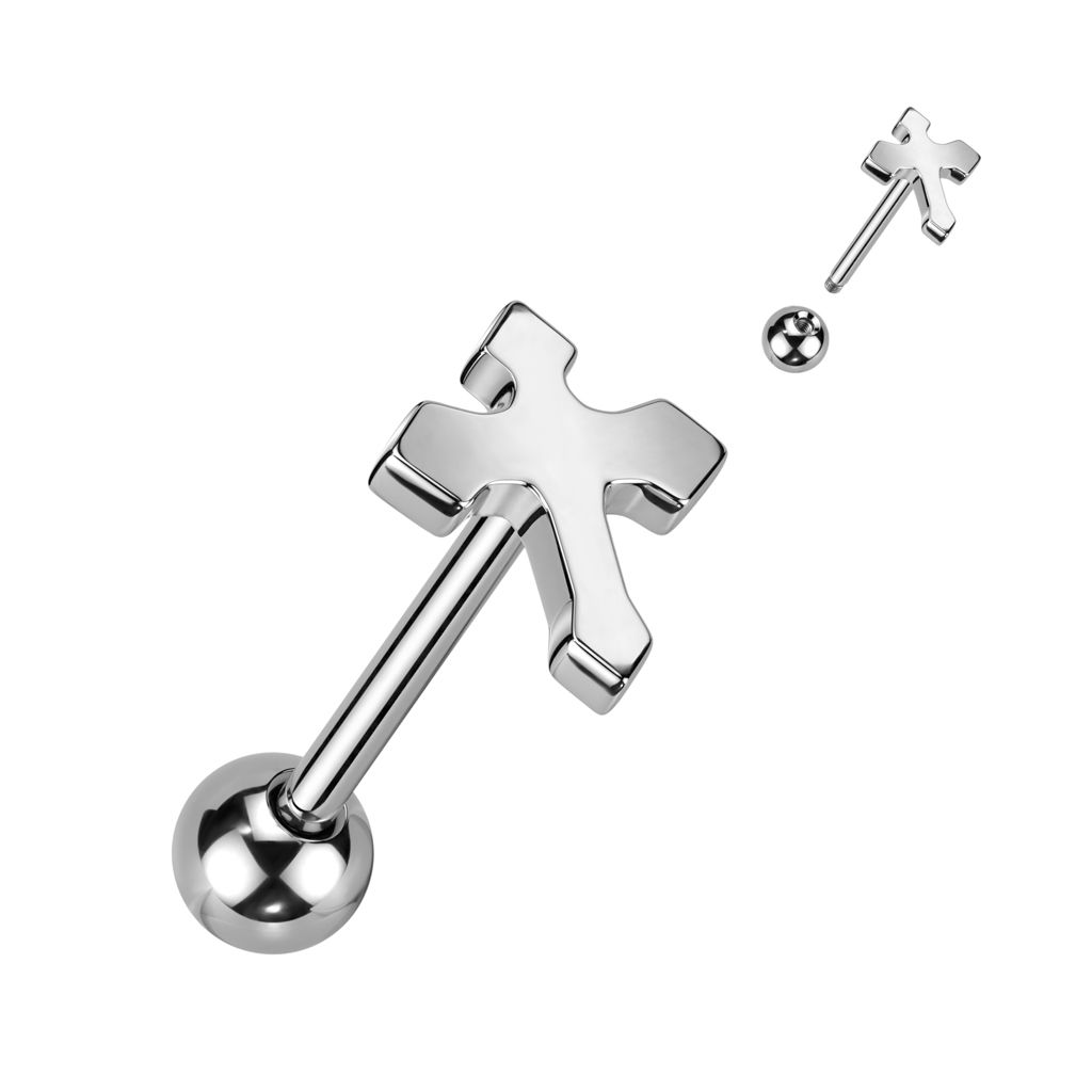 Cross tongue hotsell piercing