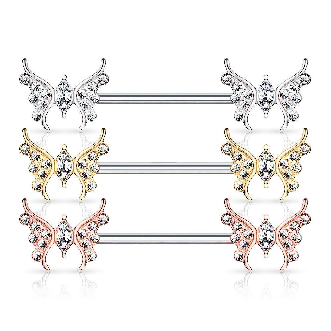 Butterfly hotsell nipple rings