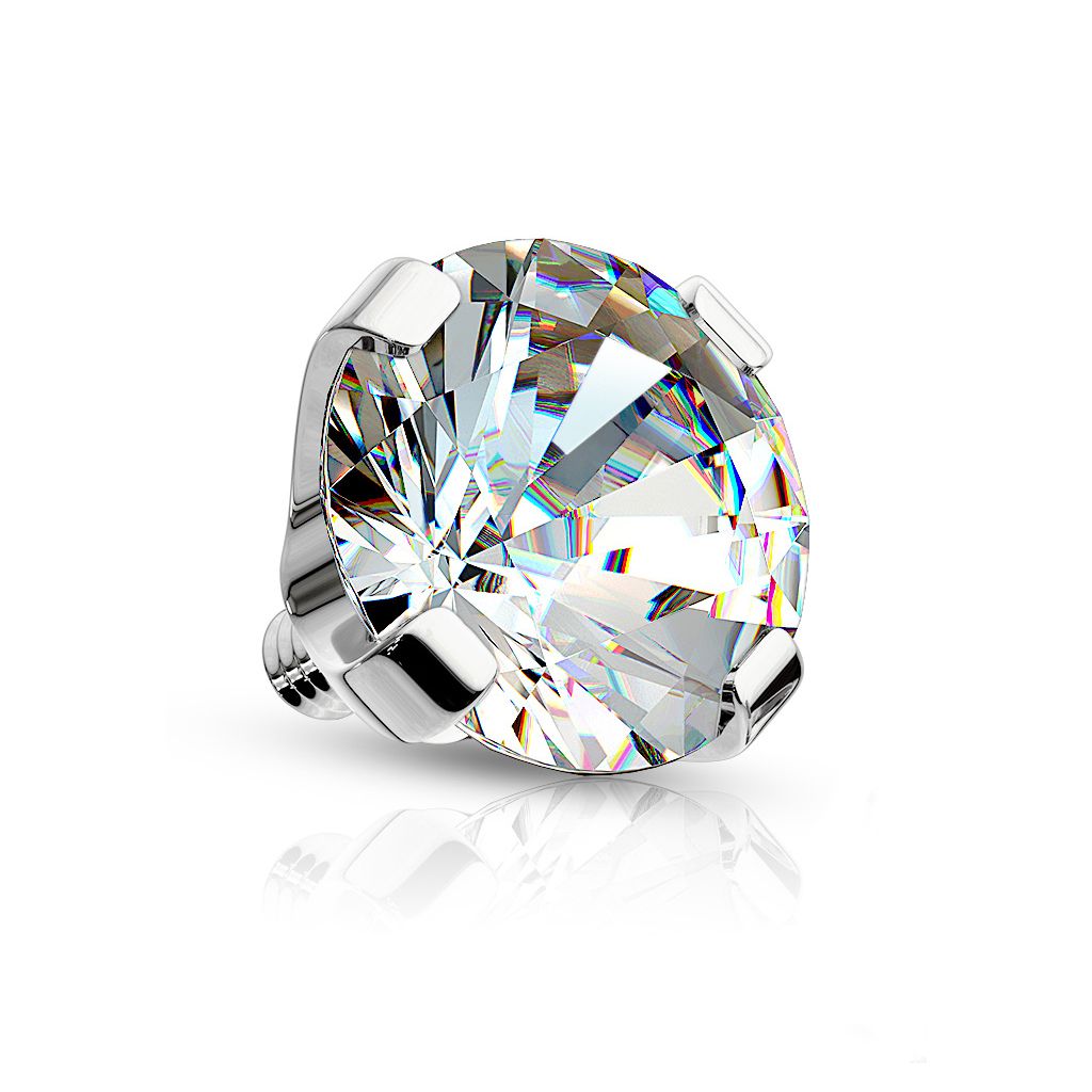 Real diamond online dermal anchor tops