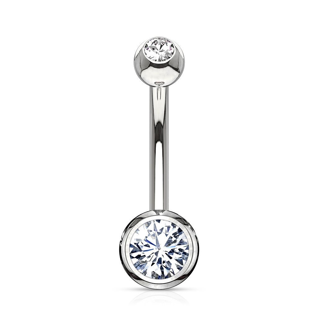 White gold belly online button jewelry