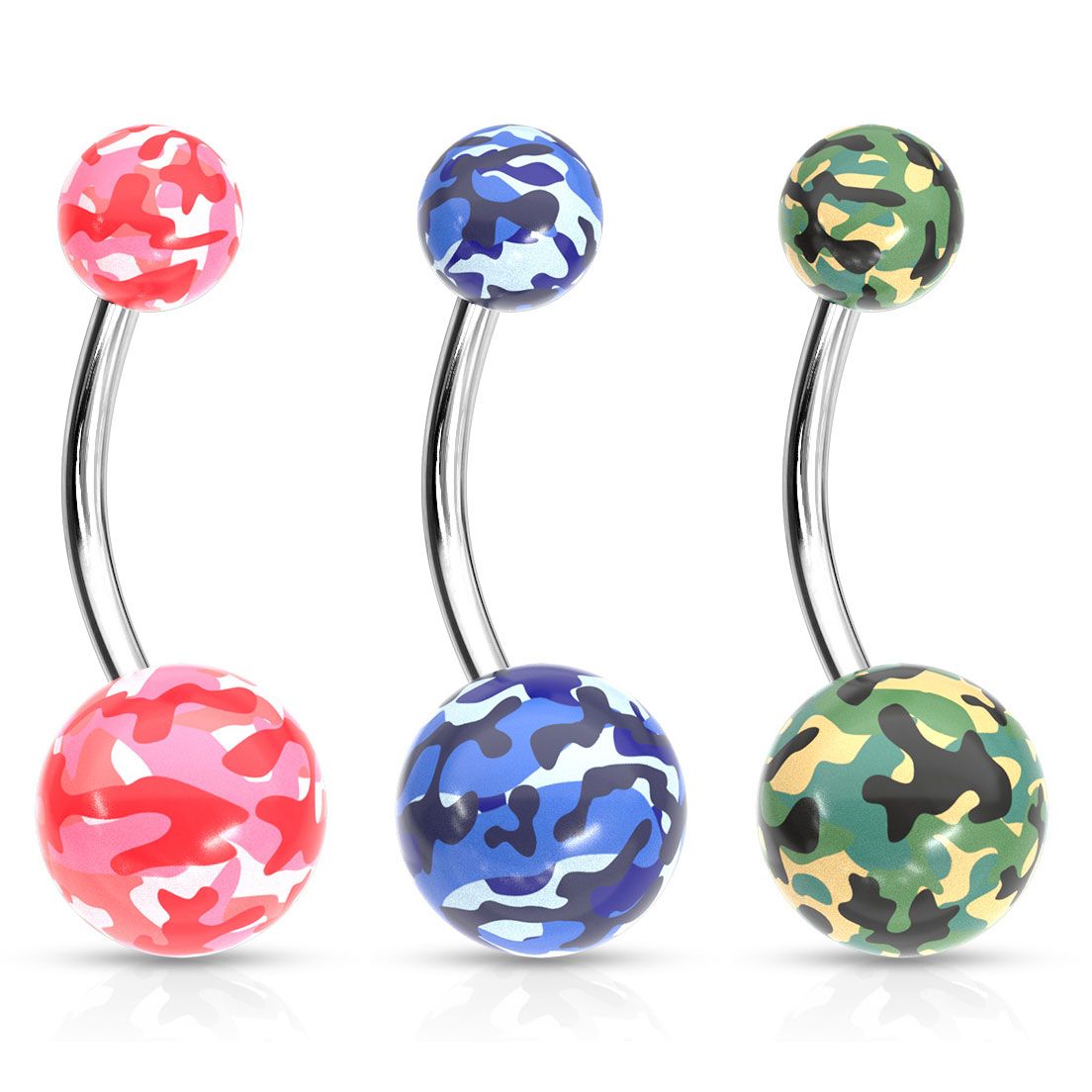 Camo belly hotsell button rings
