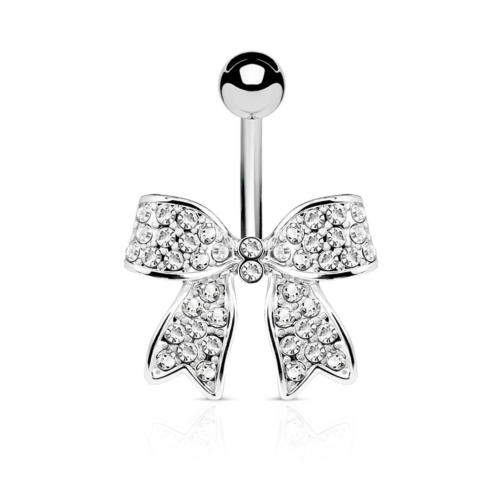 Bow belly outlet button ring