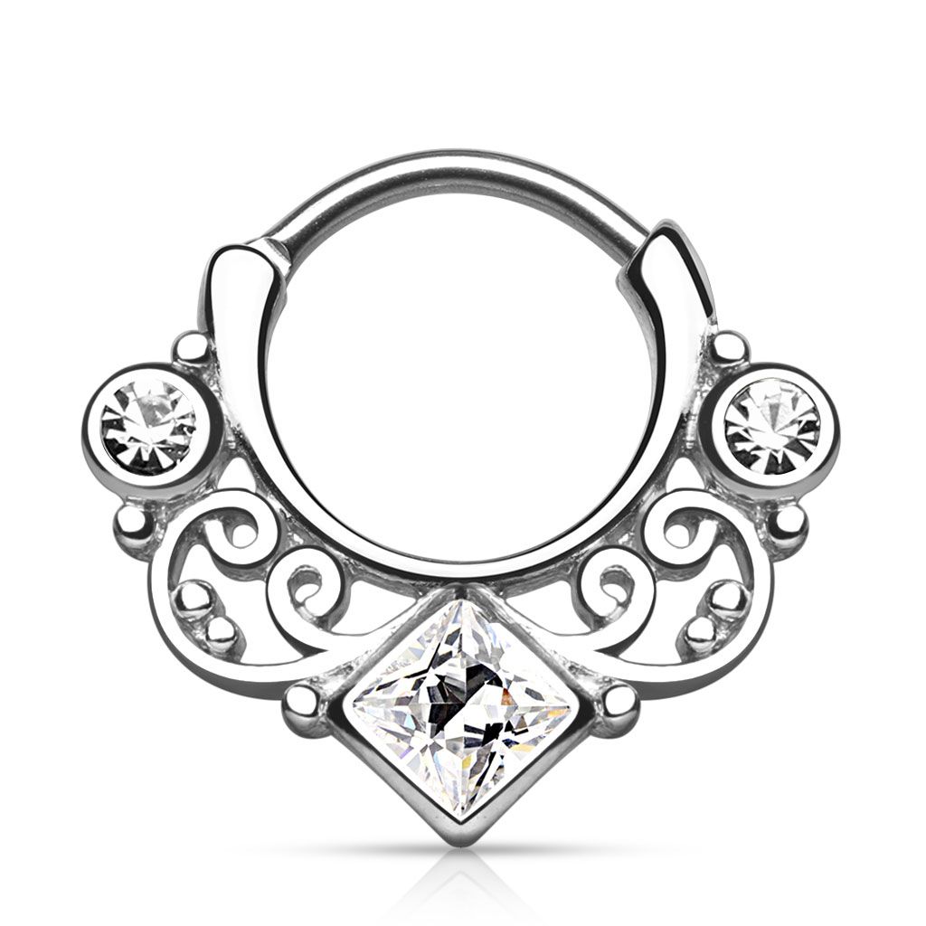 Sterling silver septum clicker hot sale