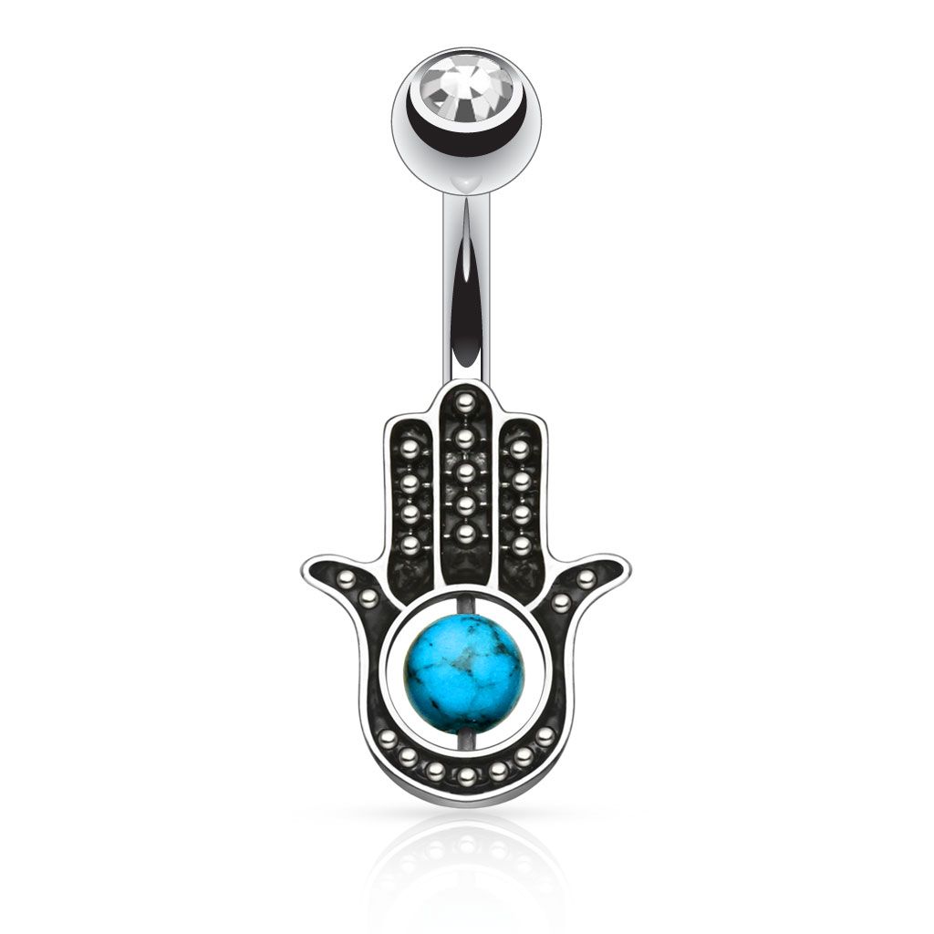 Hamsa belly new arrivals button ring