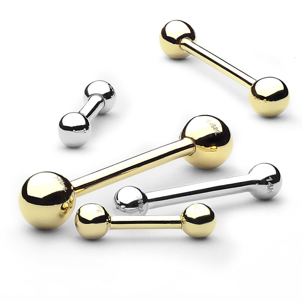 Solid hot sale gold barbell