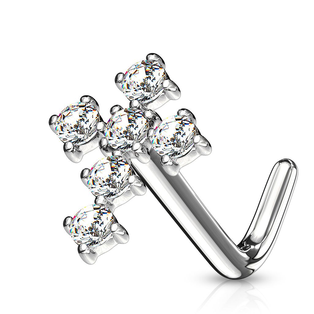Gold cross store nose ring