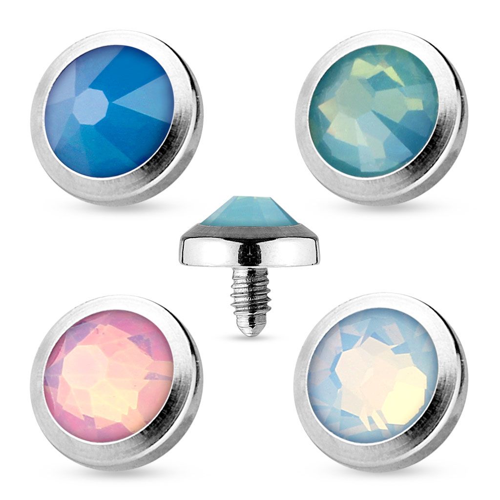 Beautiful dermal top with opalite in more colors and sizes