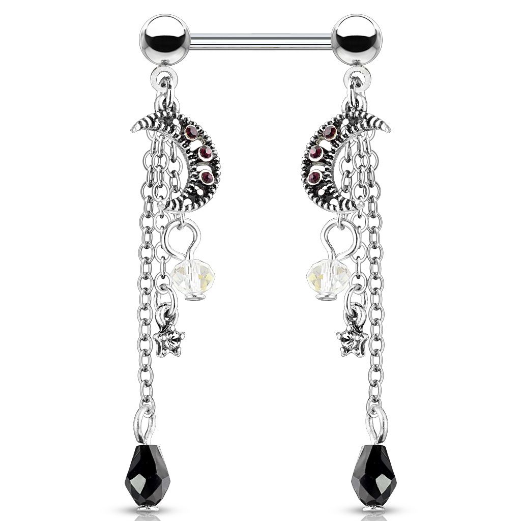 Dangling sales nipple piercing