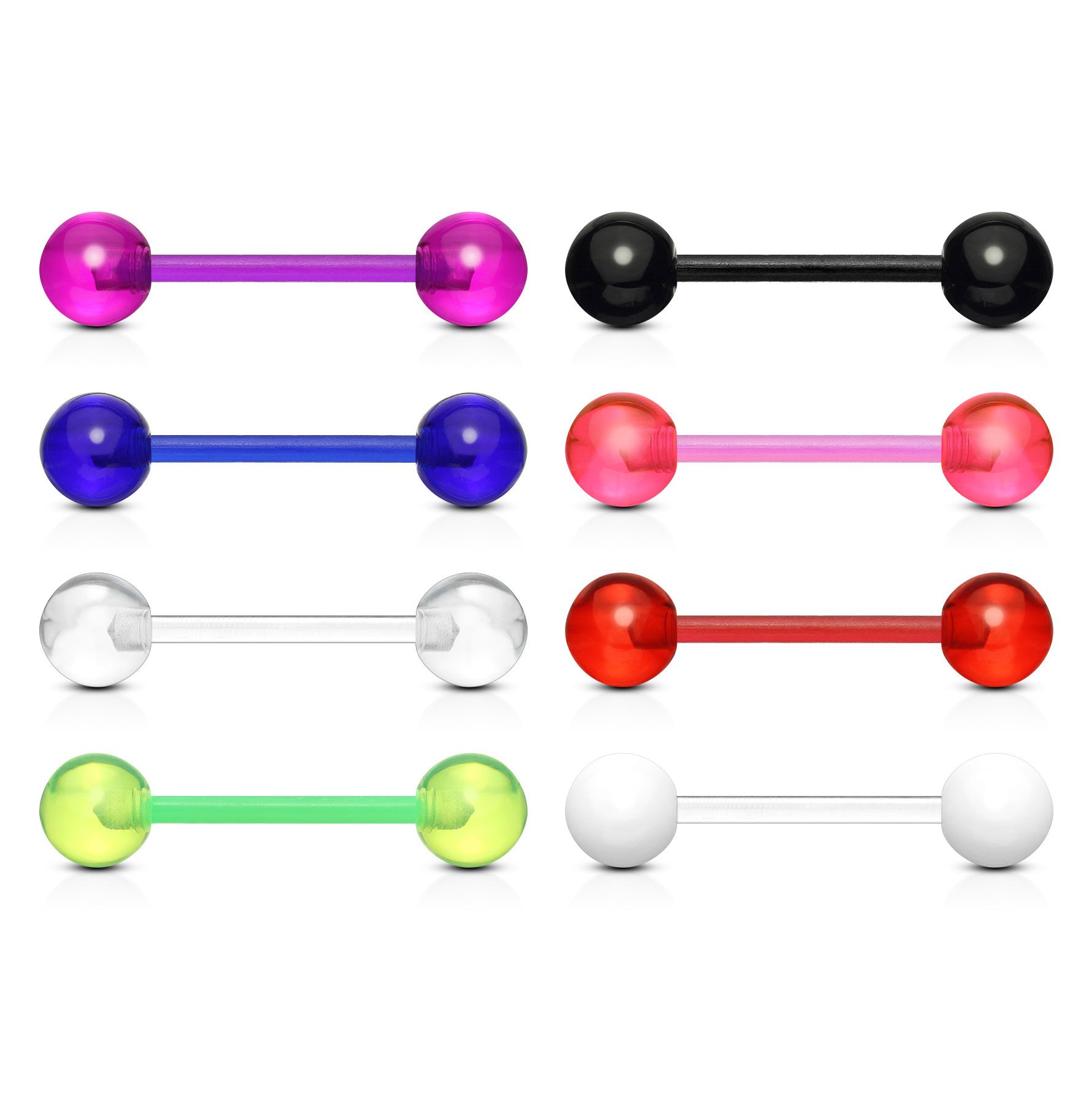 Colorful store tongue rings