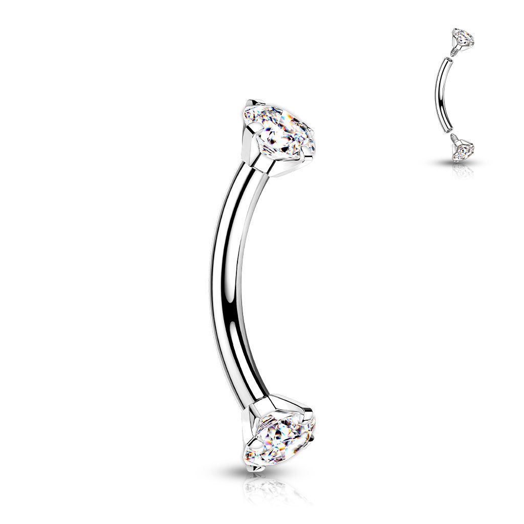 Banana barbell piercing top