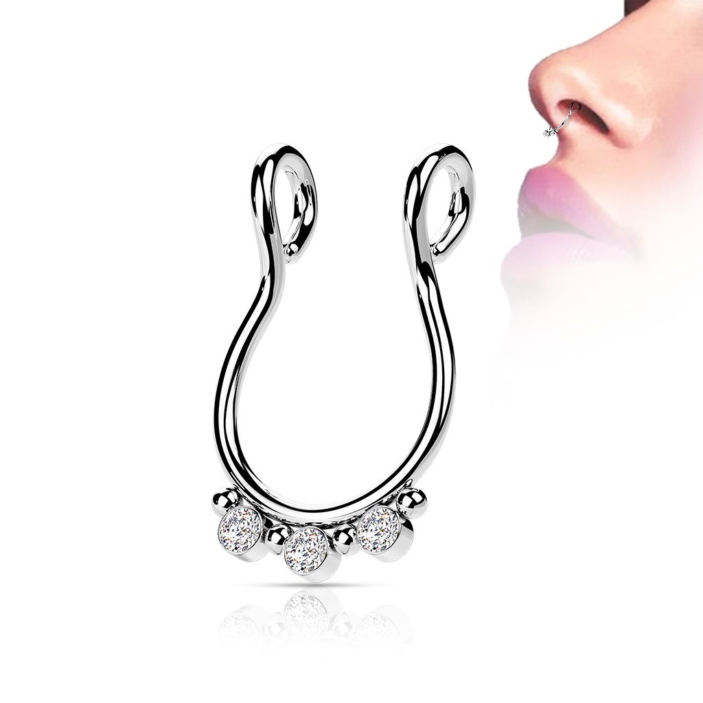 Cute fake hotsell septum rings
