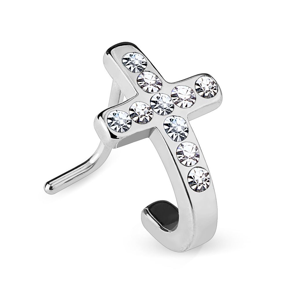 Cross nose piercing hot sale