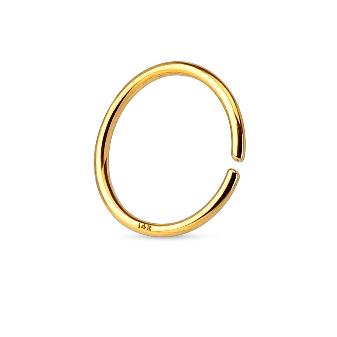 Beautiful seamless 14k gold ring for different piercings