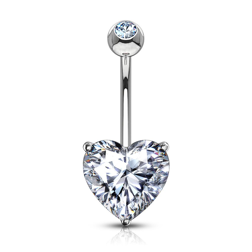 White gold shop belly button piercing