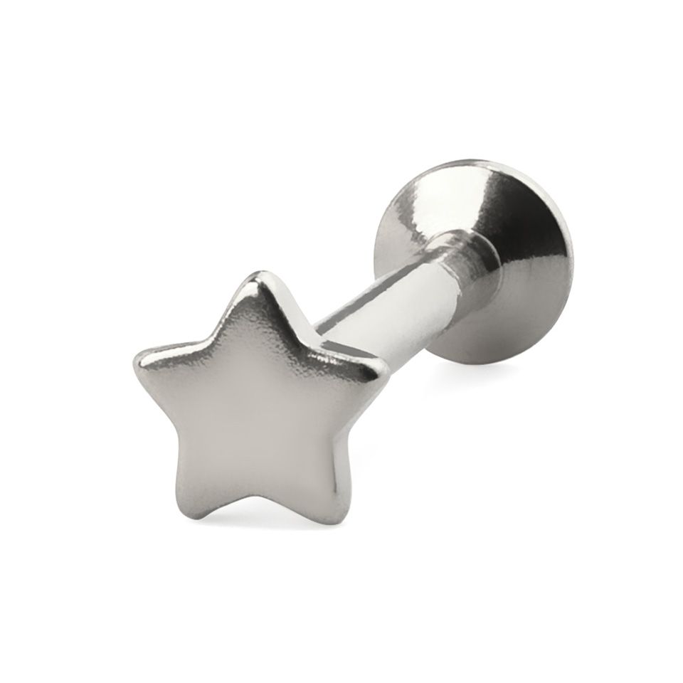 Star top labret stud