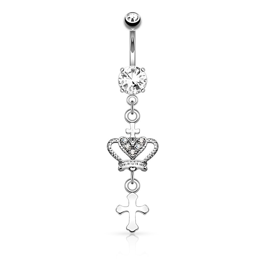 Cross belly button ring cheap