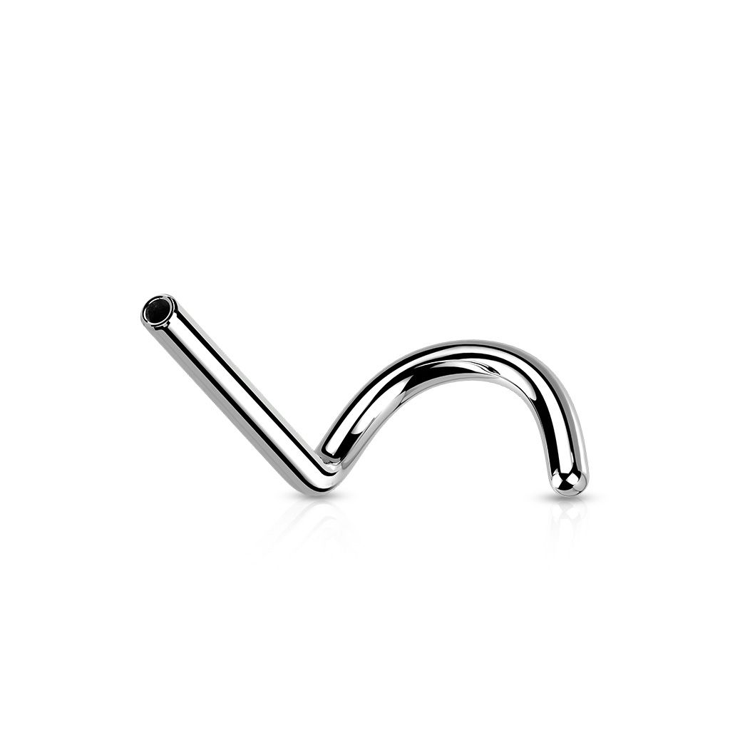 Tiny titanium nose stud on sale
