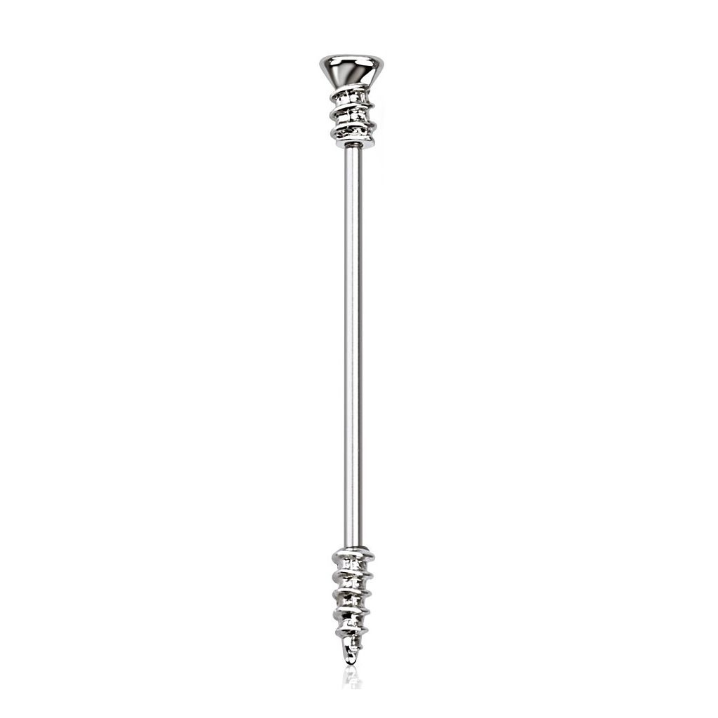 Cool industrial barbell with screw form