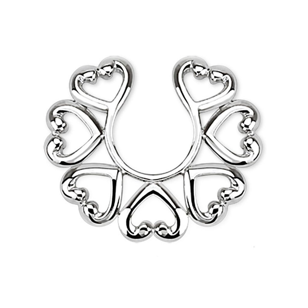 Sterling silver heart best sale nipple rings