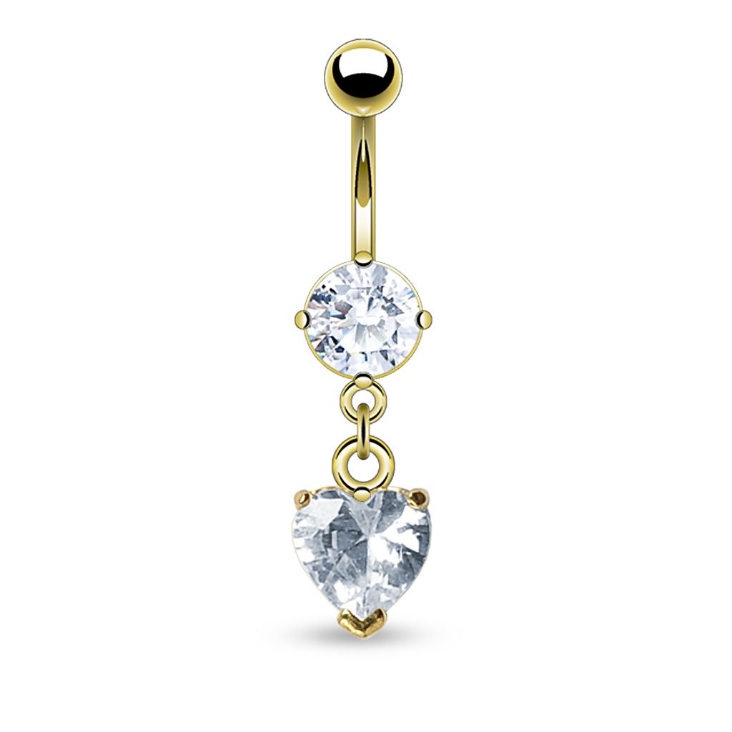 Gold plated clearance belly button rings