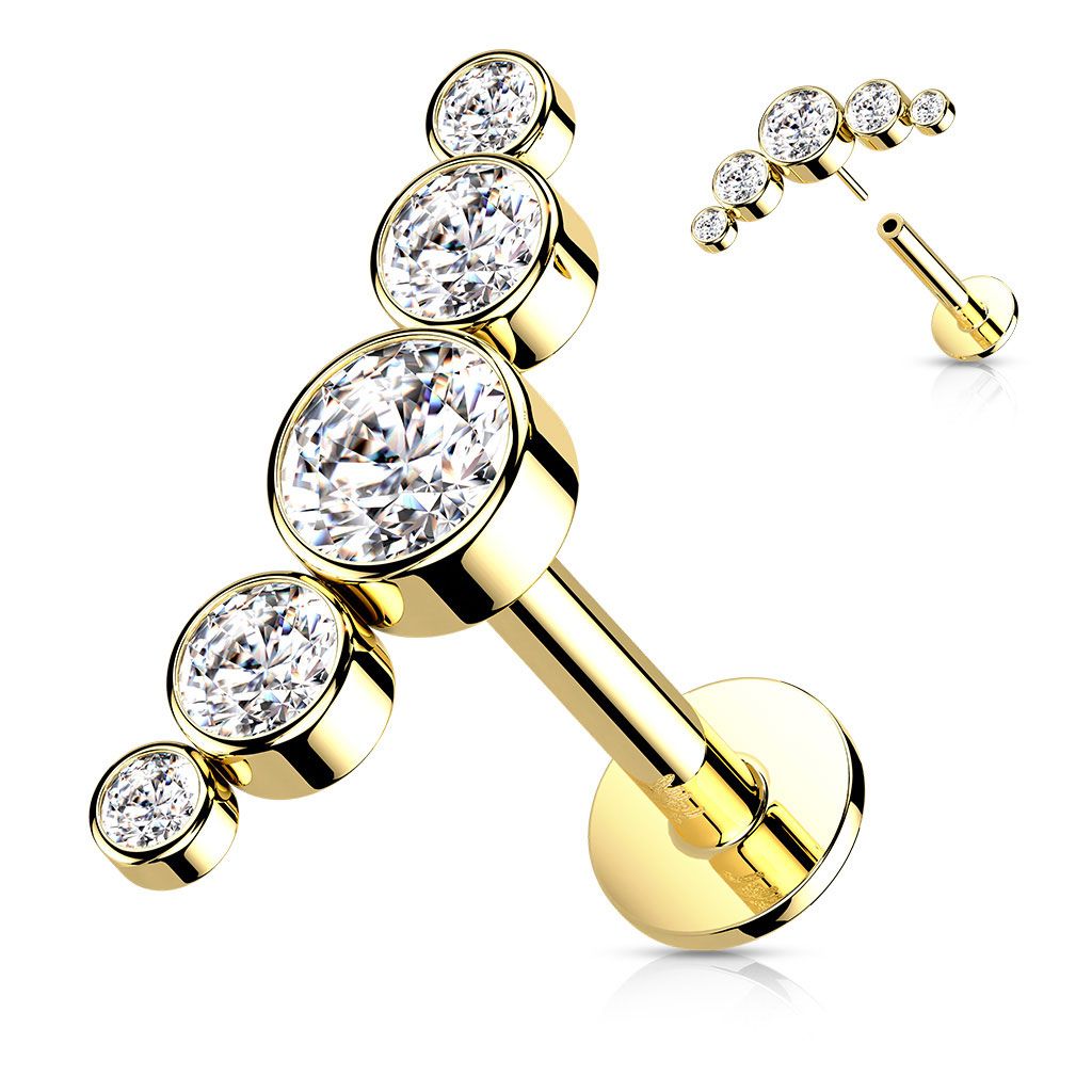 Solid gold deals labret