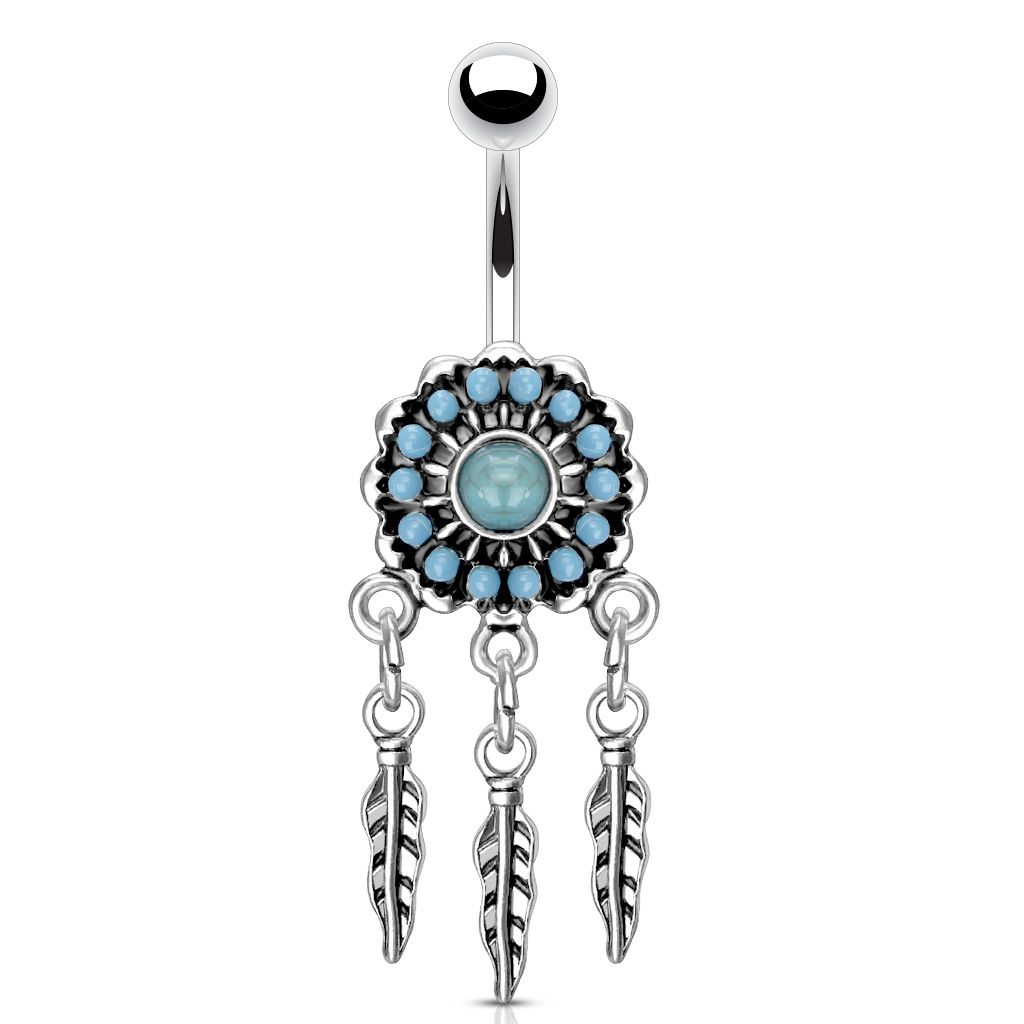 Turquoise belly button ring online