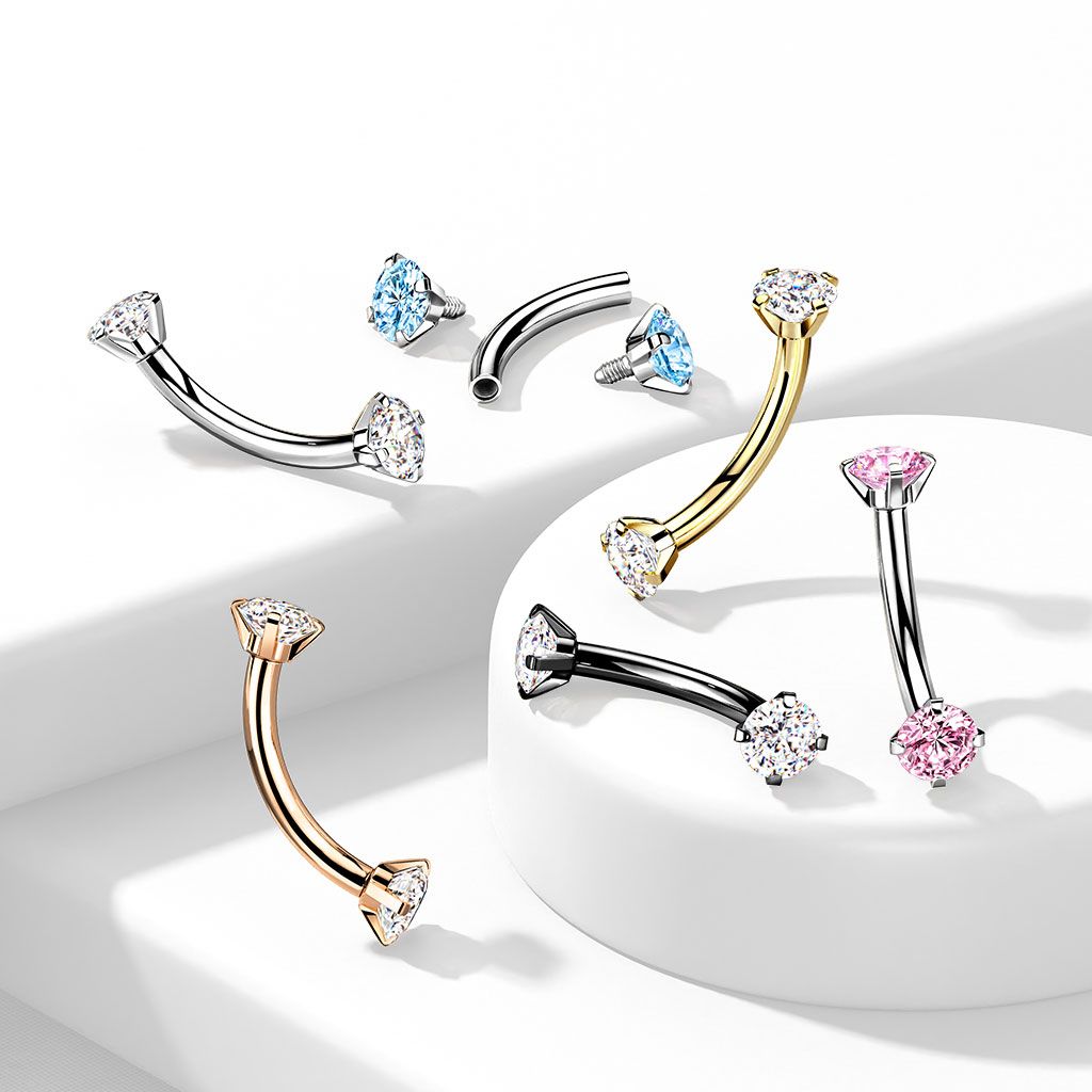 Curved barbell deals piercings