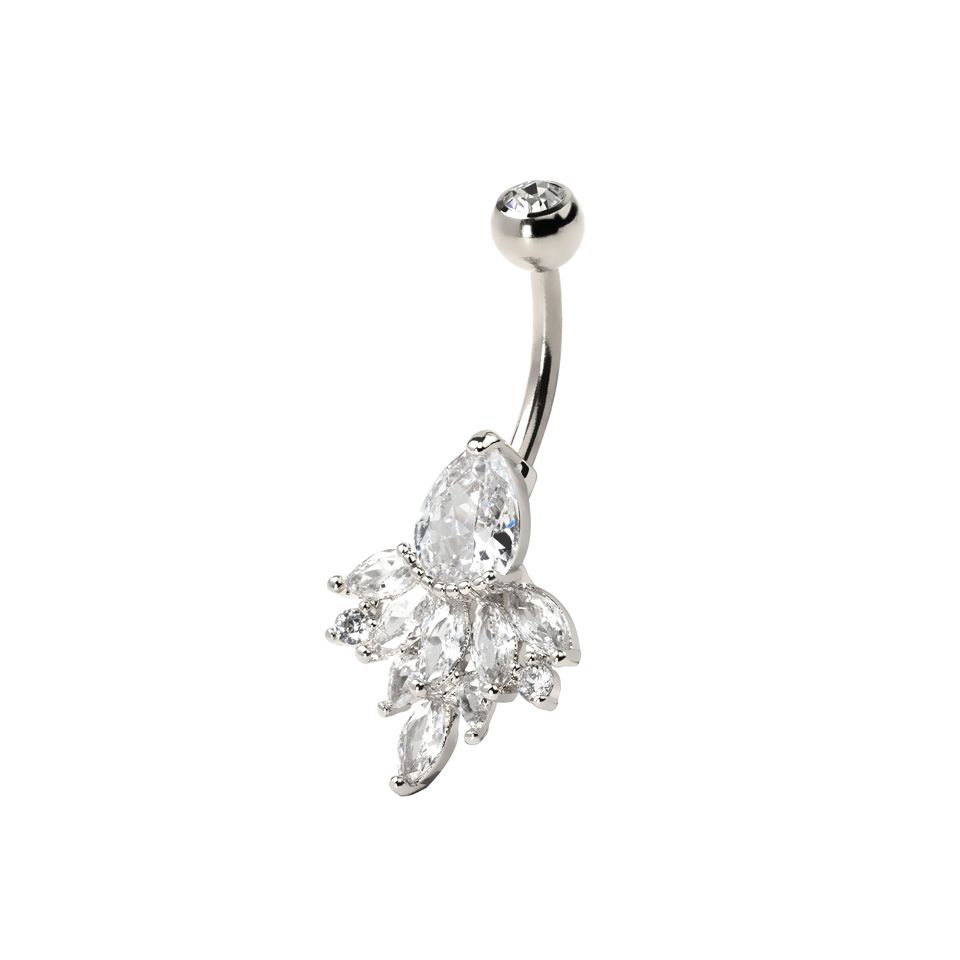 Delicate belly button rings on sale