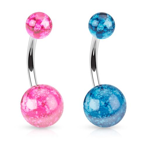 Marble belly button rings top