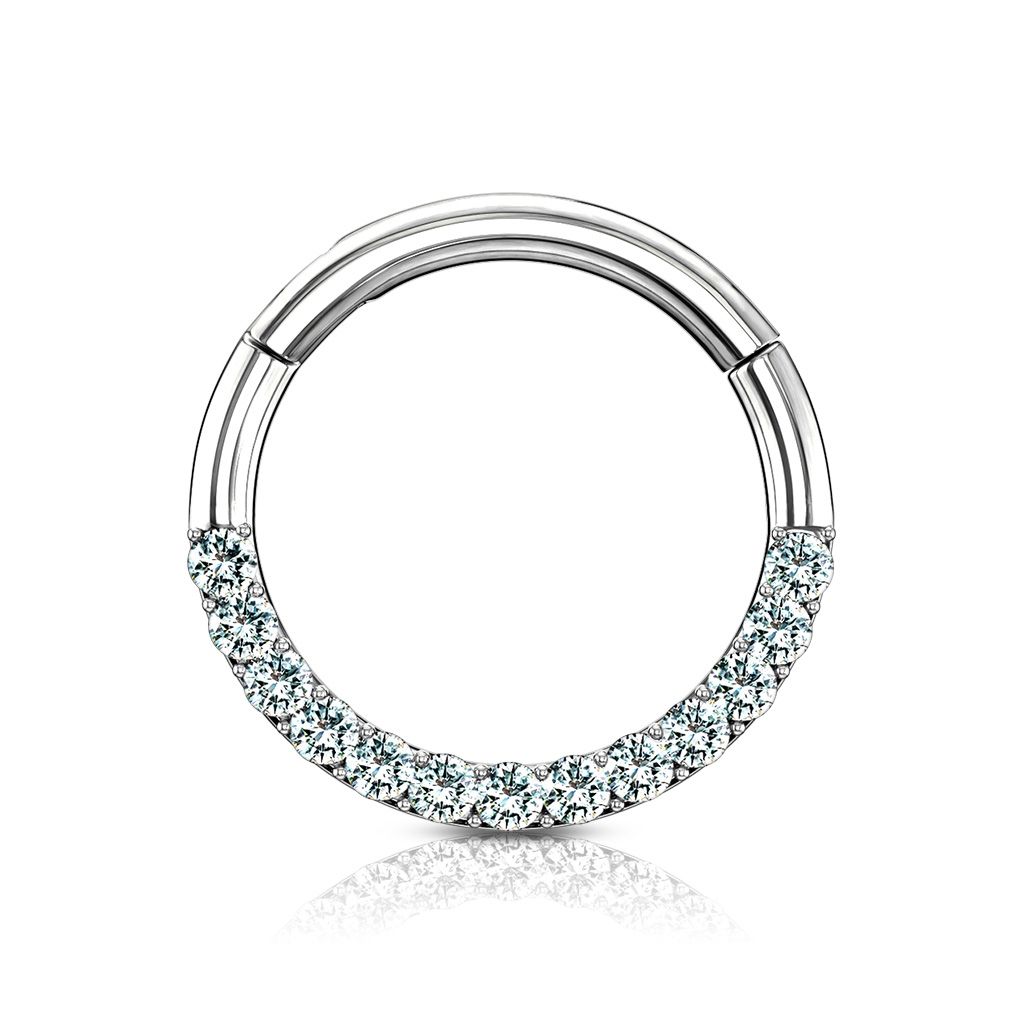 Elegant 14k gold clicker ring suitable for different piercings