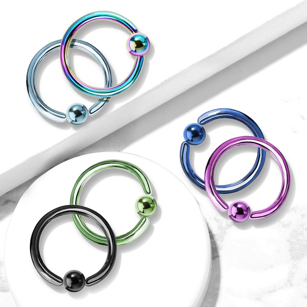 Hinged captive discount bead ring