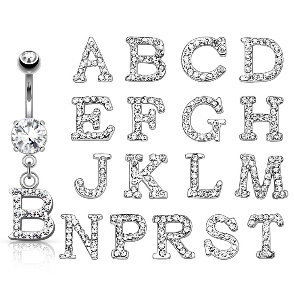 Customized belly button rings with initials online
