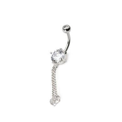 Belly ring with stones and chains