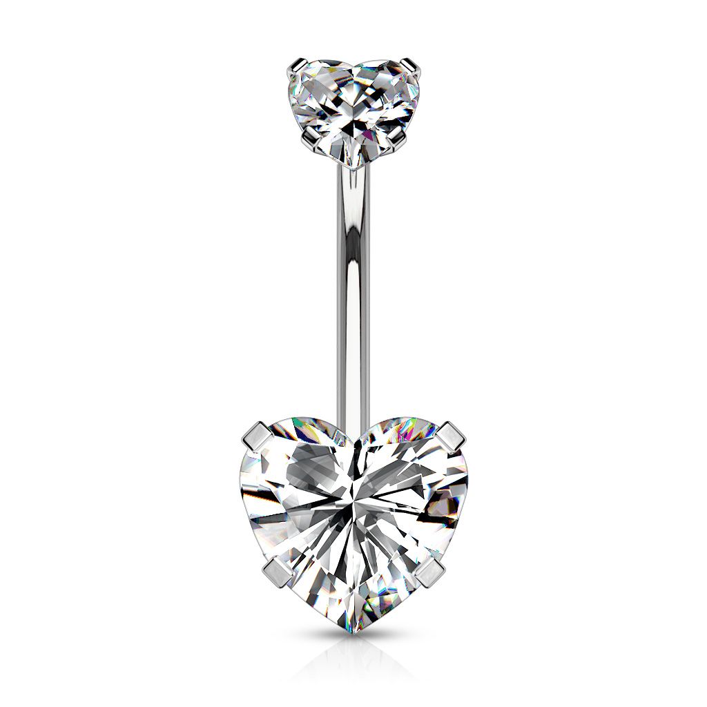 Belly store piercing heart