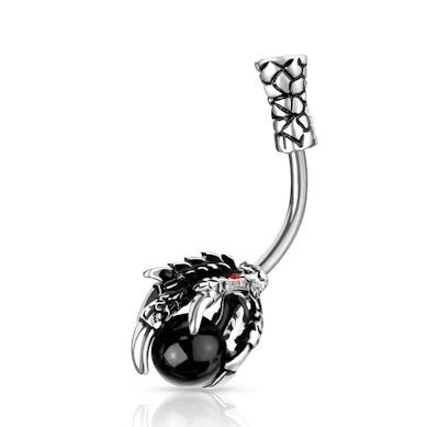 Belly button ring with dragon claw