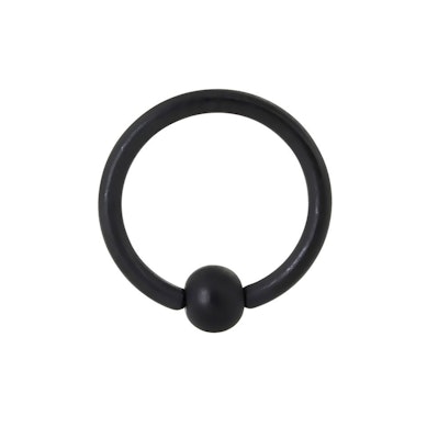 Captive bead ring in black matte color