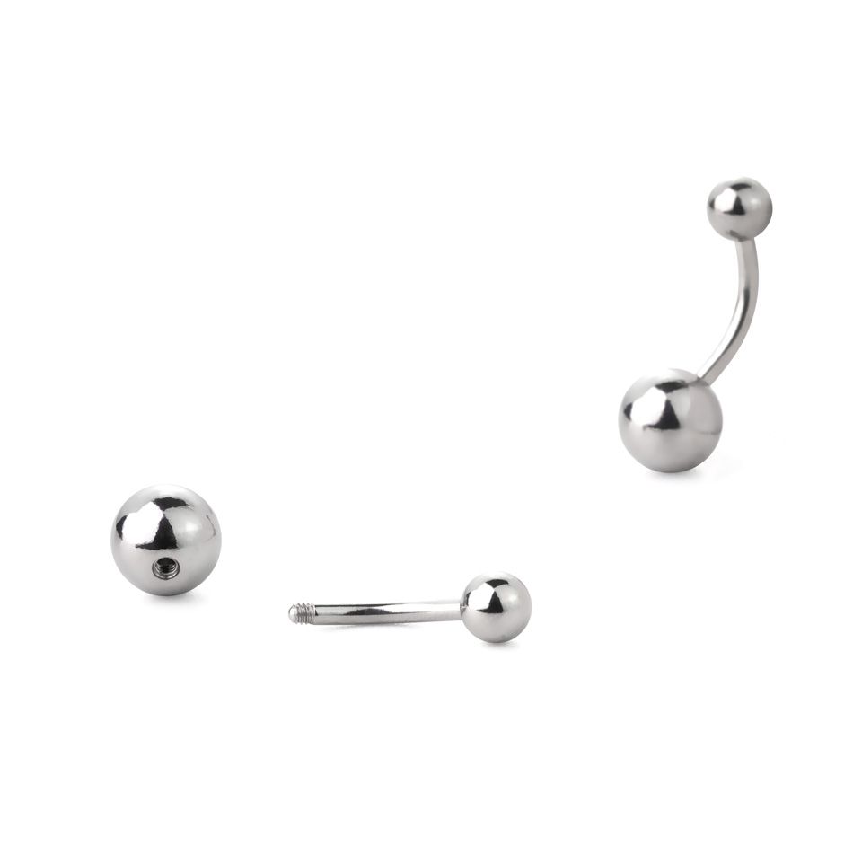 Great belly button ring of pure surgical steel Get your basic piercing jewelry here
