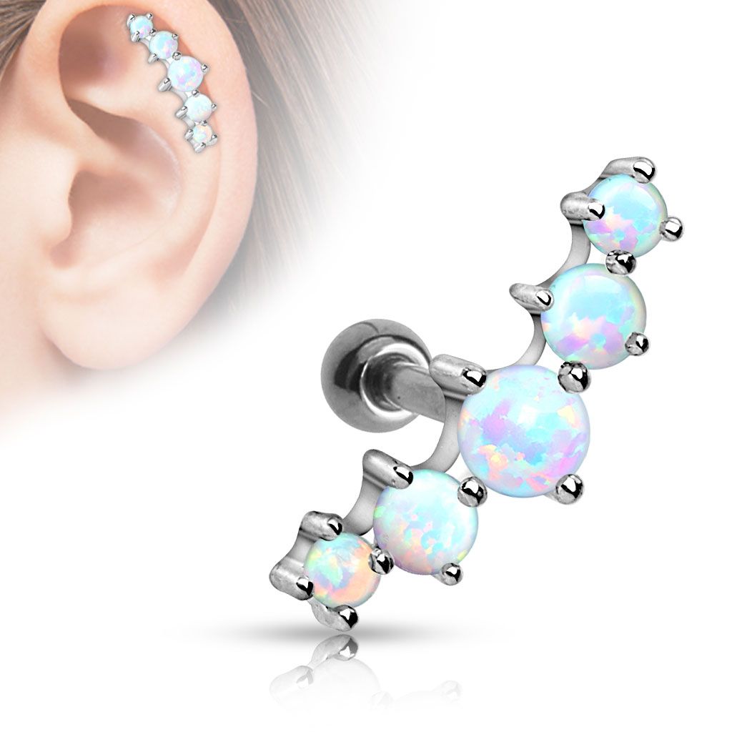 Opal 2024 helix piercing