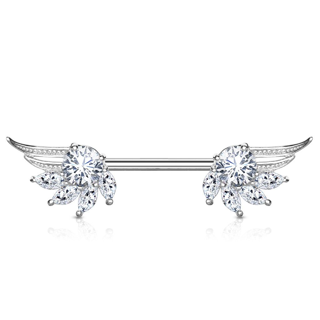 Angel wing nipple ring sale