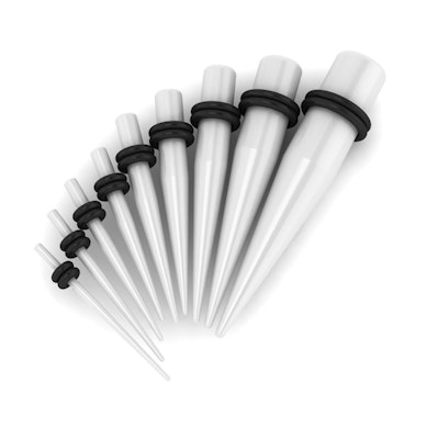 Taper set made of acrylic-White