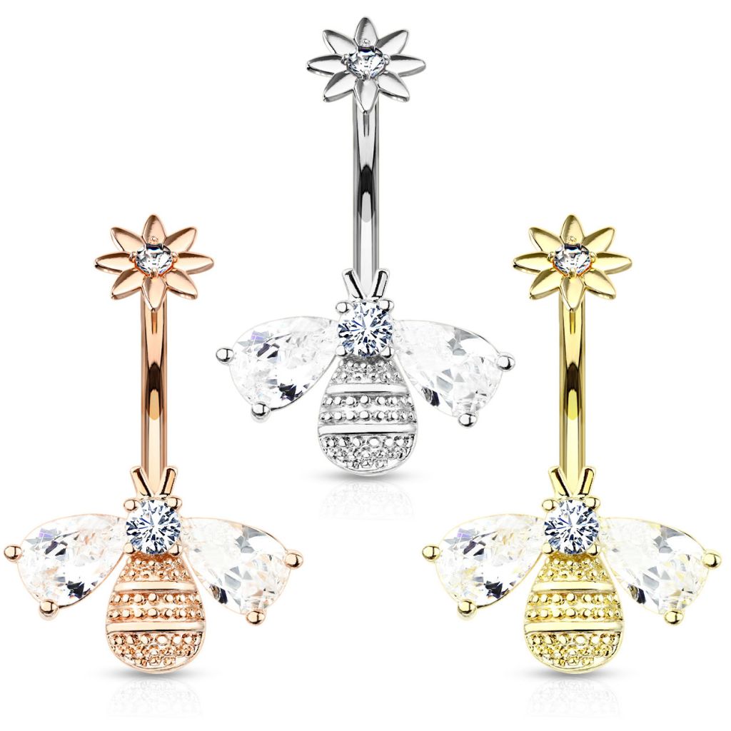Bumble bee discount belly button ring