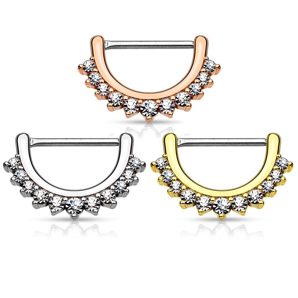 Half moon nipple rings sale