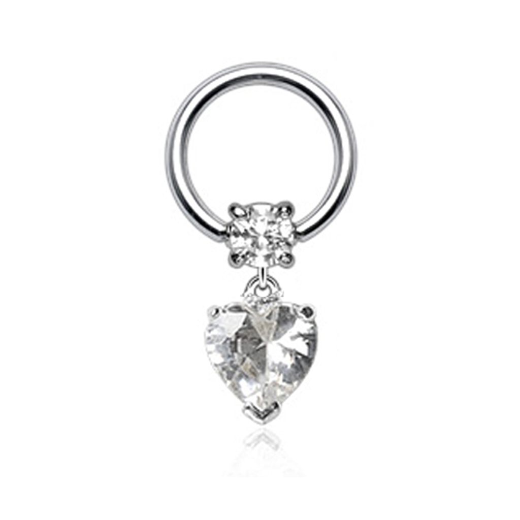Krúžok s príveskom v tvare srdca