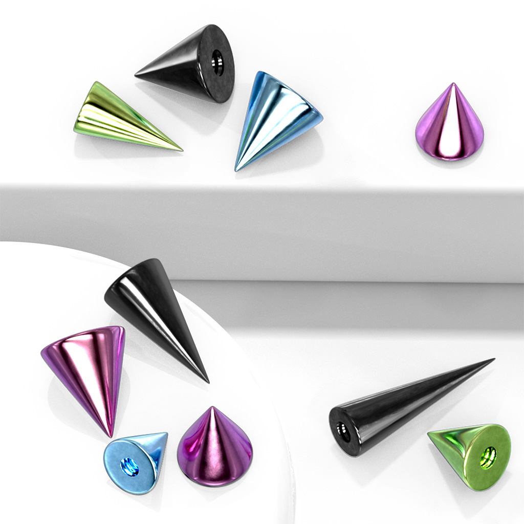 Replacement spikes in different colors and sizes